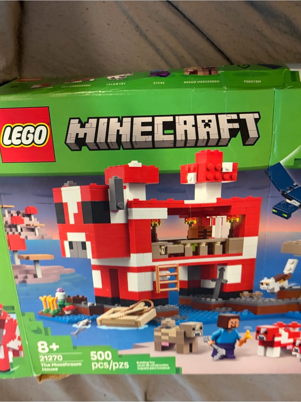 Incomplete Lego 21270 Minecraft The Mooshroom House Set
